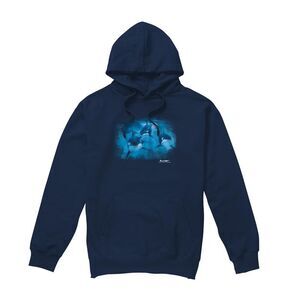 Wildlife Unisex Adult Pod Of Orcas Hoodie / Navy